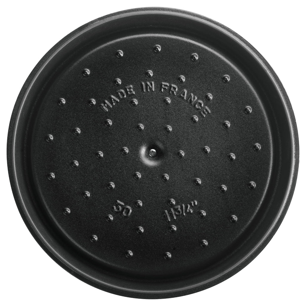 Staub Cast Iron 4-qt Round Cocotte - Matte Black