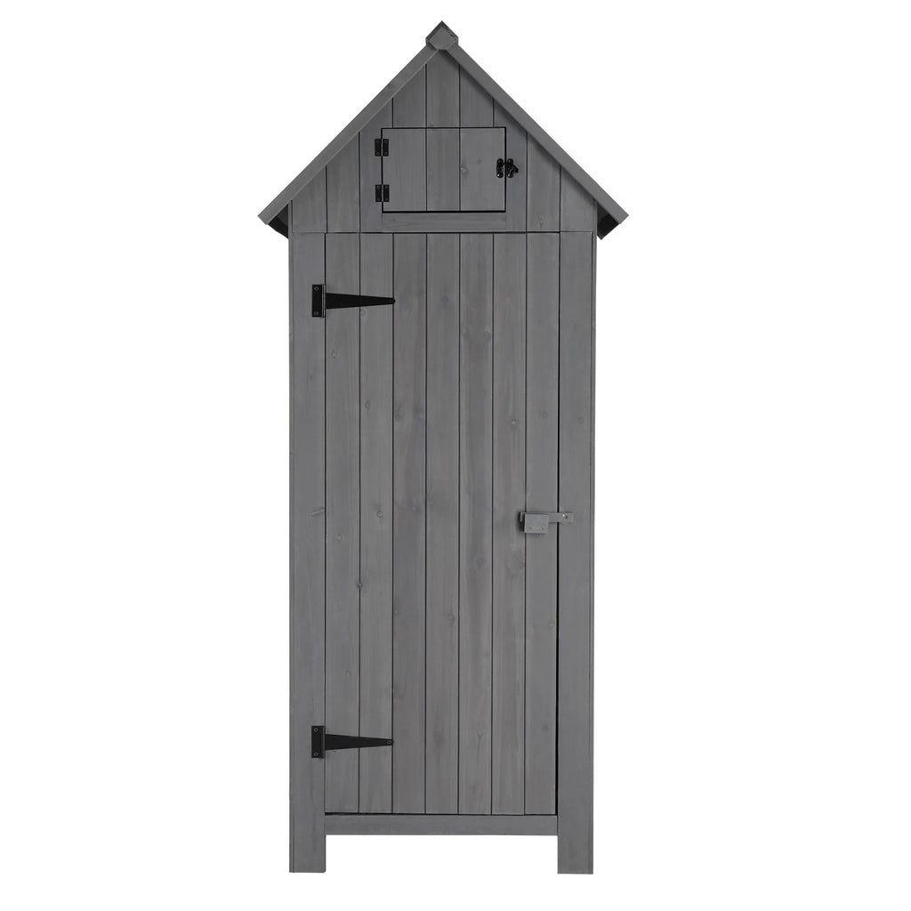 iTopRoad 70in Outdoor Storage Shed for Garden Tools, Wooden Patio Shed Lockers
