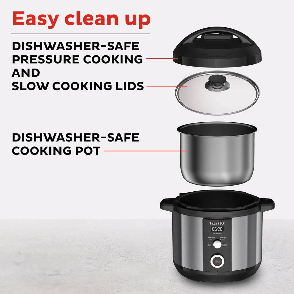 Instant Pot 6QT Easy 3-in-1 Slow Cooker, Pressure Cooker, and Saut Pot