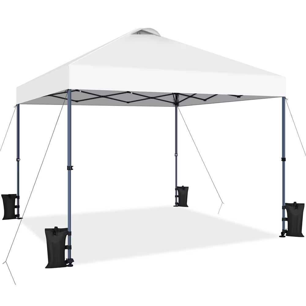 Renwick 10x10 Ft Instant Pop Up Canopy with One Push To Lock Setup Mechanism, Blue