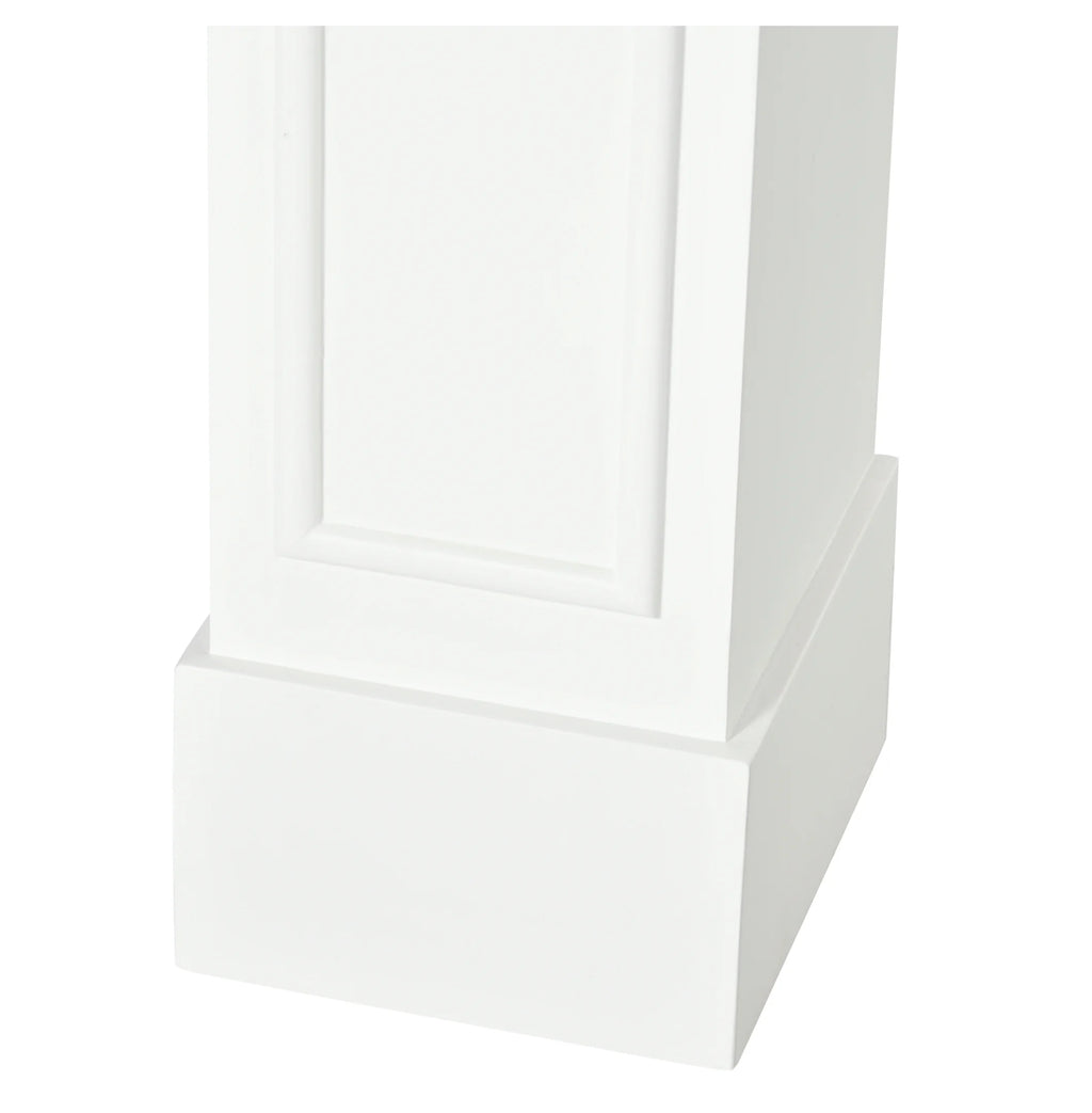 Modern Fireplace Mantel, Surround Mantels for Fireplace with Decorative Pattern Interior Width 29" White