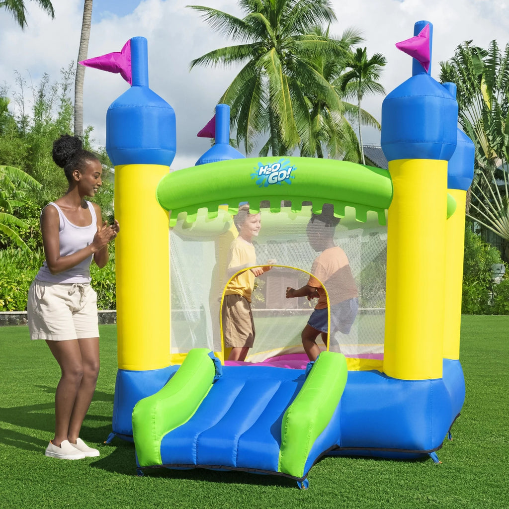 H2OGO! Castletopia Inflatable Bounce House with Slide and Blower, Indoor/Outdoor, Ages 3+