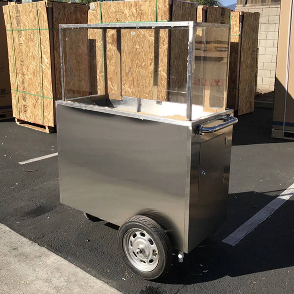 44'' Commercial Street Vendor Carro De Fruta Fruit Cart Concession Stand Street Fruit Cart