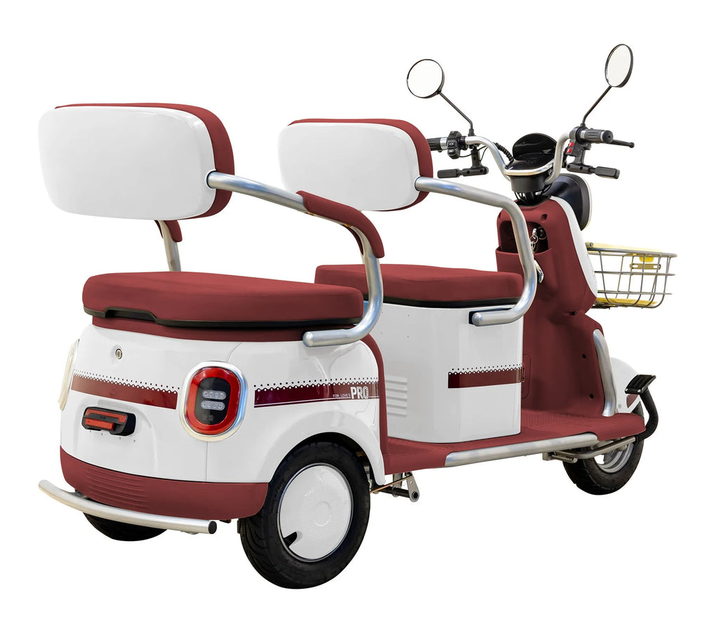 Massimo MGC E-Trike 3-Wheel Electric Cart 17 MPH, 2-Seater Adult Scooter Blue