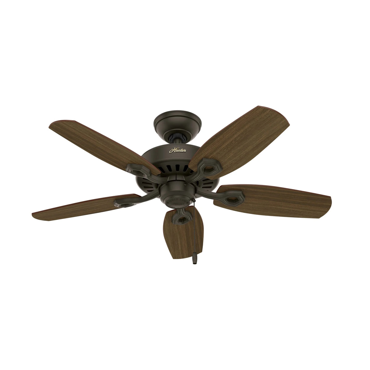 Hunter - Builder Indoor Ceiling Fan With Light, 42-inch, Snow White, Traditional-style, 3-speed WhisperWind Motor, 52105, for living rooms, bedrooms, home offices, kitchens
