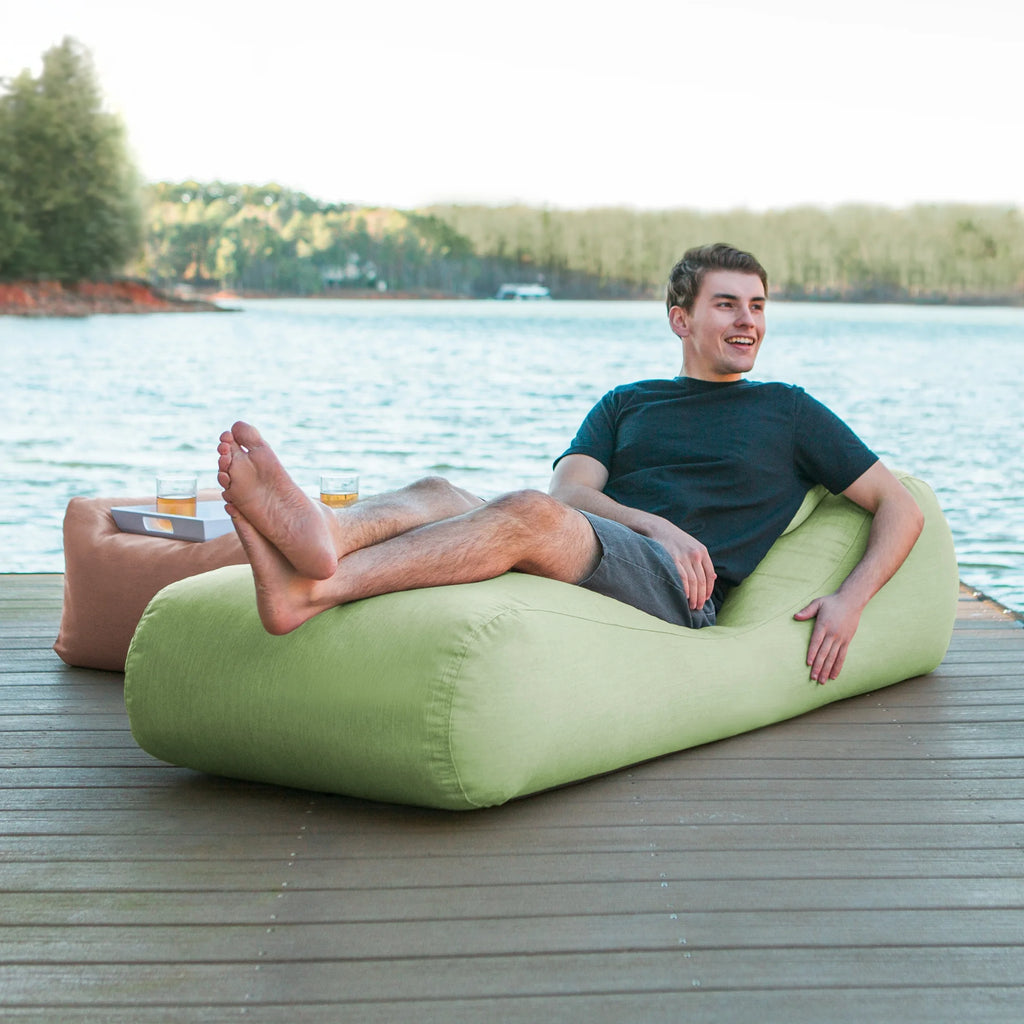 Jaxx Bean Bags Jaxx Arlo Outdoor Bean Bag Lounge with Pillow Granite