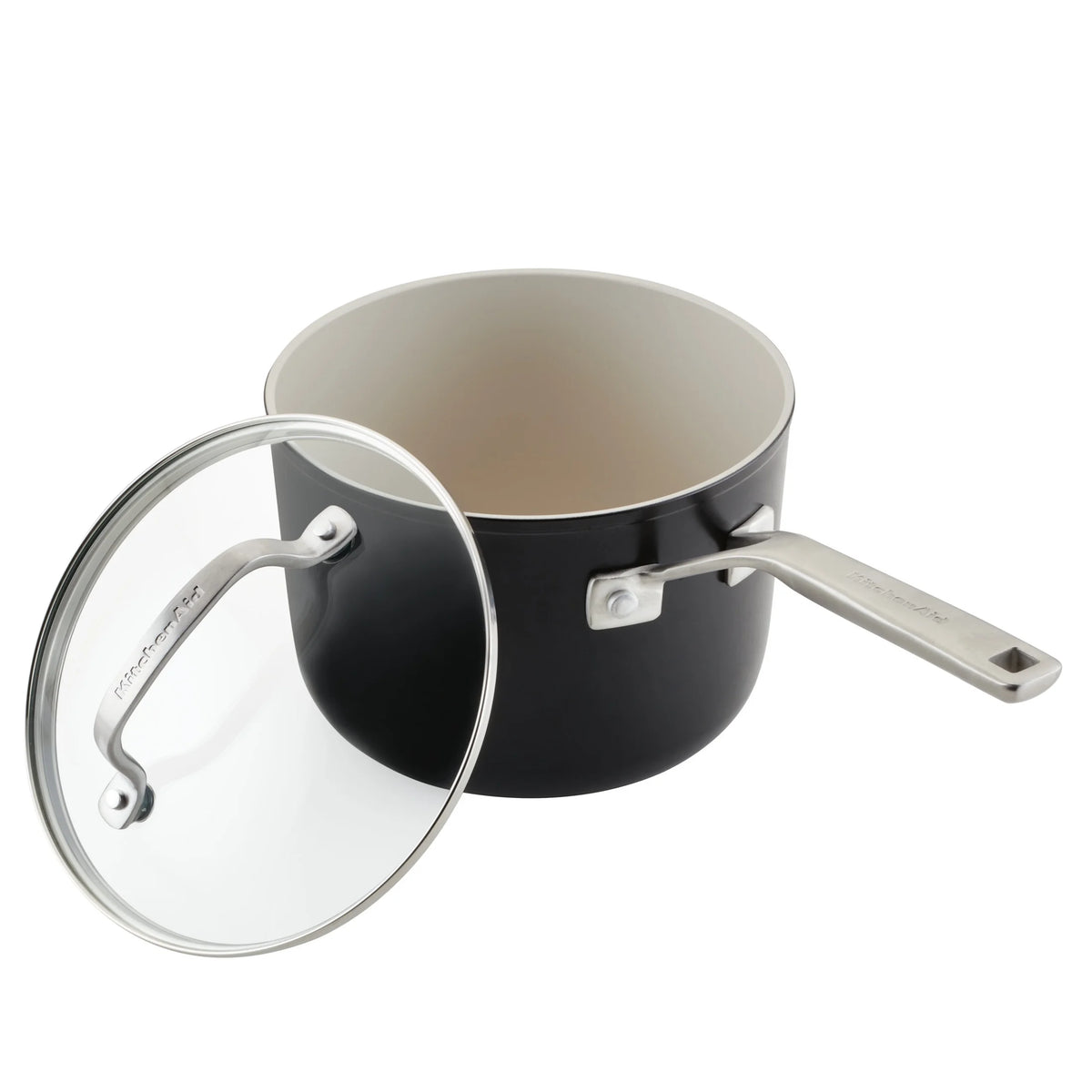 KitchenAid Hard Anodized 10 Pcs Ceramic Nonstick Cookware Pots and Pans Set, Oven Safe to 500F, Pistachio