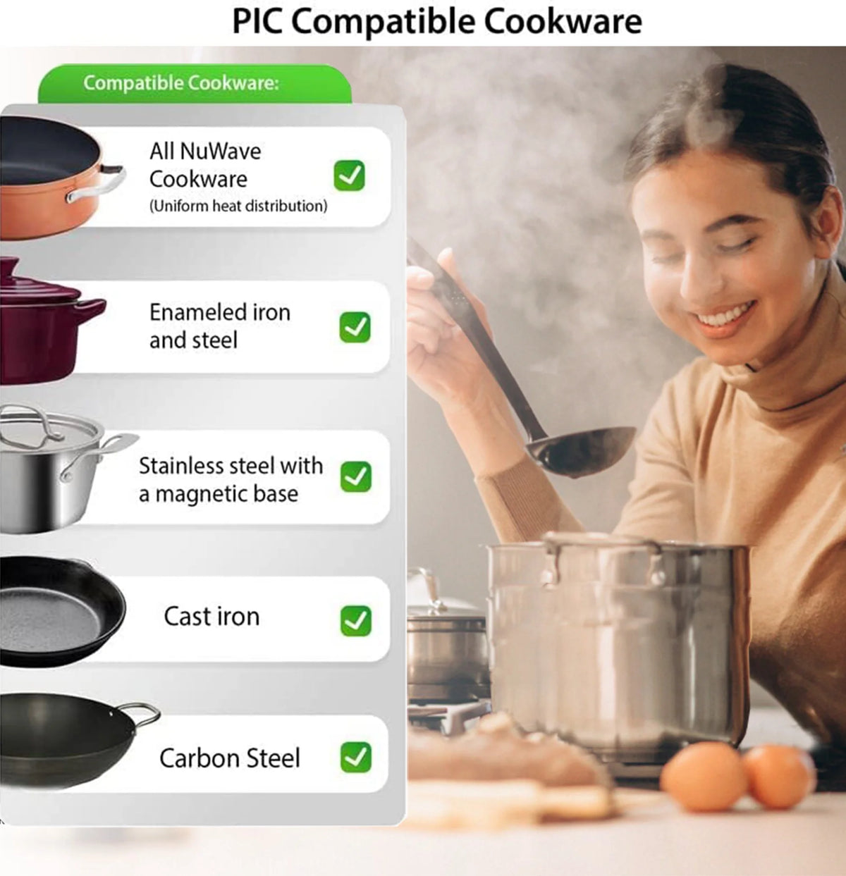 NuWave Electric Double Induction Cooktop 8 Portable Ultrathin with Sensor Touch Precision Induction Cooktop Burner, Home