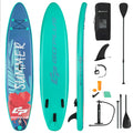 Goplus 11ft Inflatable Stand Up Paddle Board with Backpack Leash Aluminum Paddle