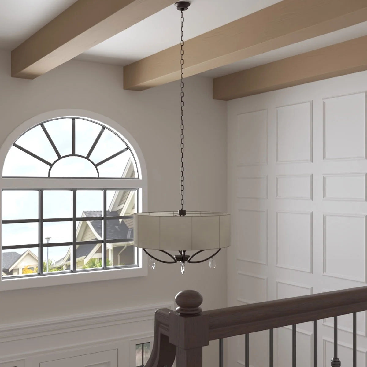 Ekena Millwork 3 1/2"W x 3 1/2"H x 120"L 3-Sided (U-Beam) Mena HeritageTimber Faux Wood Ceiling Beam, Kona Brown