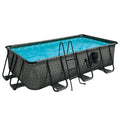 Open Box Funsicle 13' x 7' x 39" Rectangle Above Ground Swimming Pool, Gray