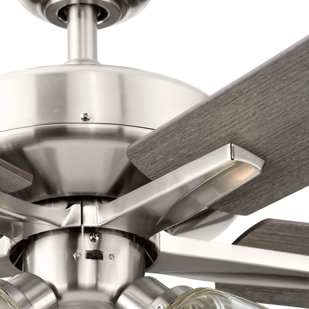 Better Homes & Gardens 52" Bronze Transitional Ceiling Fan, 5 Reversible Blades, 3 LED Bulbs Included