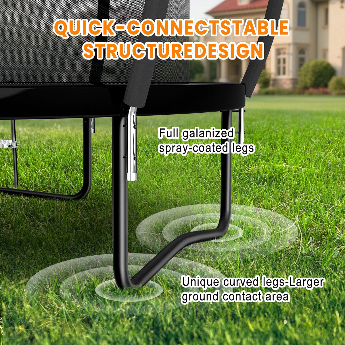 MammyGol Trampoline 8FT 12FT 14FT , Recreational Trampolines with Enclosure Net and Ladder, Outdoor Trampoline for Kids and Adults