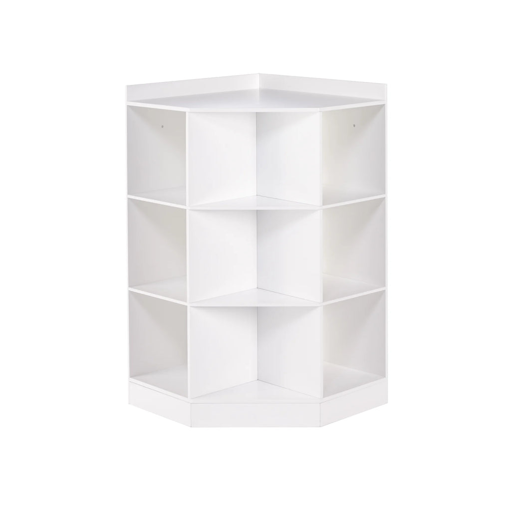 RiverRidge Kids Corner Playroom Cabinet with 6 Toy Storage Cubbies and 3 Shelves - White