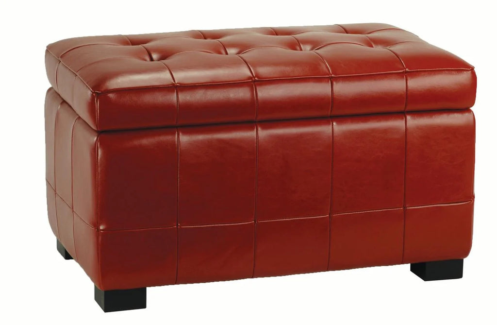 SAFAVIEH Small Manhattan Rustic Tufted Storage Bench, Brown