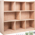 BENTISM Classroom Storage Cabinet Preschool Storage Shelves Wooden 8 Grids Toys Books