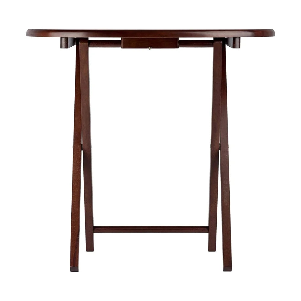 Winsome Nathan 5-Piece Snack Table Set, Oval Tops, Cappuccino Finish