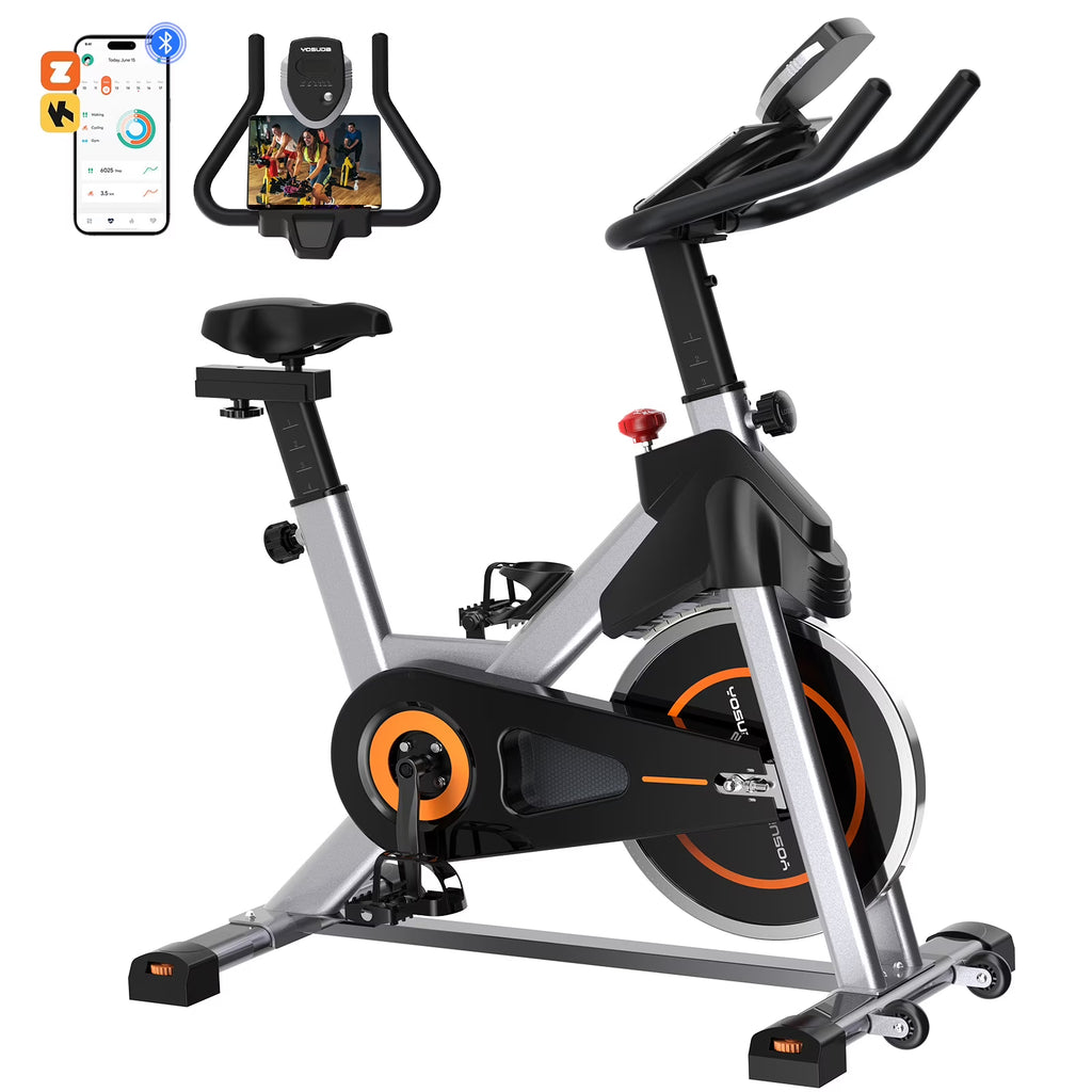 YOSUDA Exercise Bike Stationary Indoor Cycling Bike for Home 300 Lbs Weight Capacity, Comfortable Seat Cushion and LCD Monitor