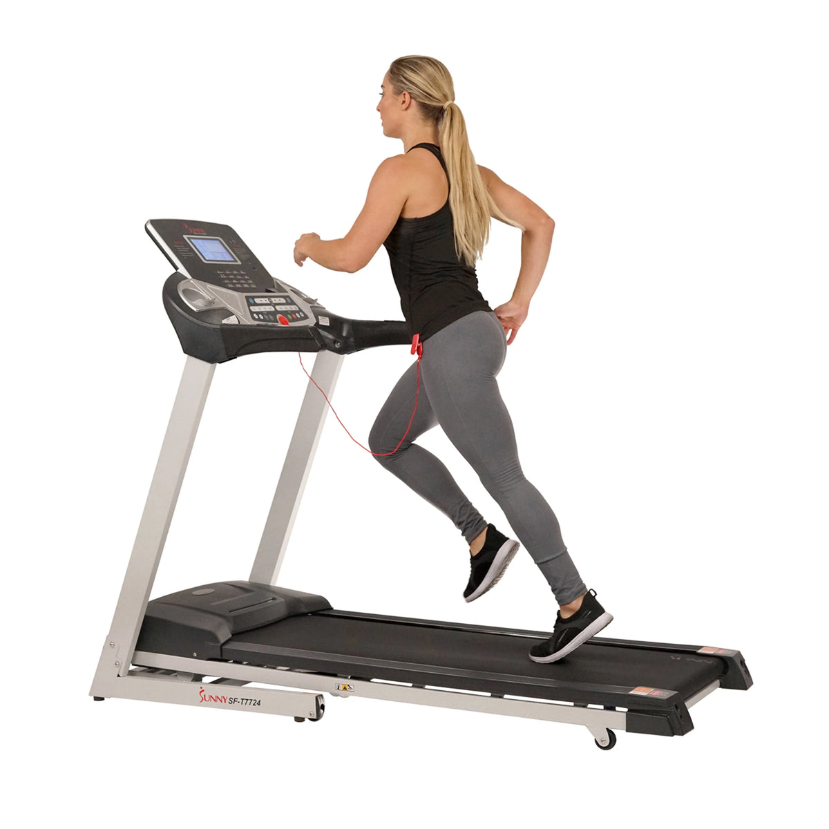 Sunny Health & Fitness Energy Motorized Incline Treadmill, Portable Folding Home Exercise Machine, Walking, Running, SF-T7724