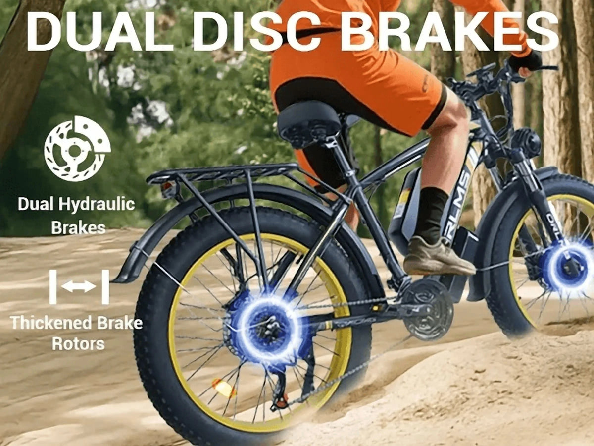 (US in Stock) 5000W Peak Dual Motor Electric Bike for Adults , 60V 25AH Removable Battery Ebike , 50MPH AWD 21-Speed Mountain Snow E-Bike with 26" x 4.0 Fat Tire, Long Range Mountain Off-Road EBikes