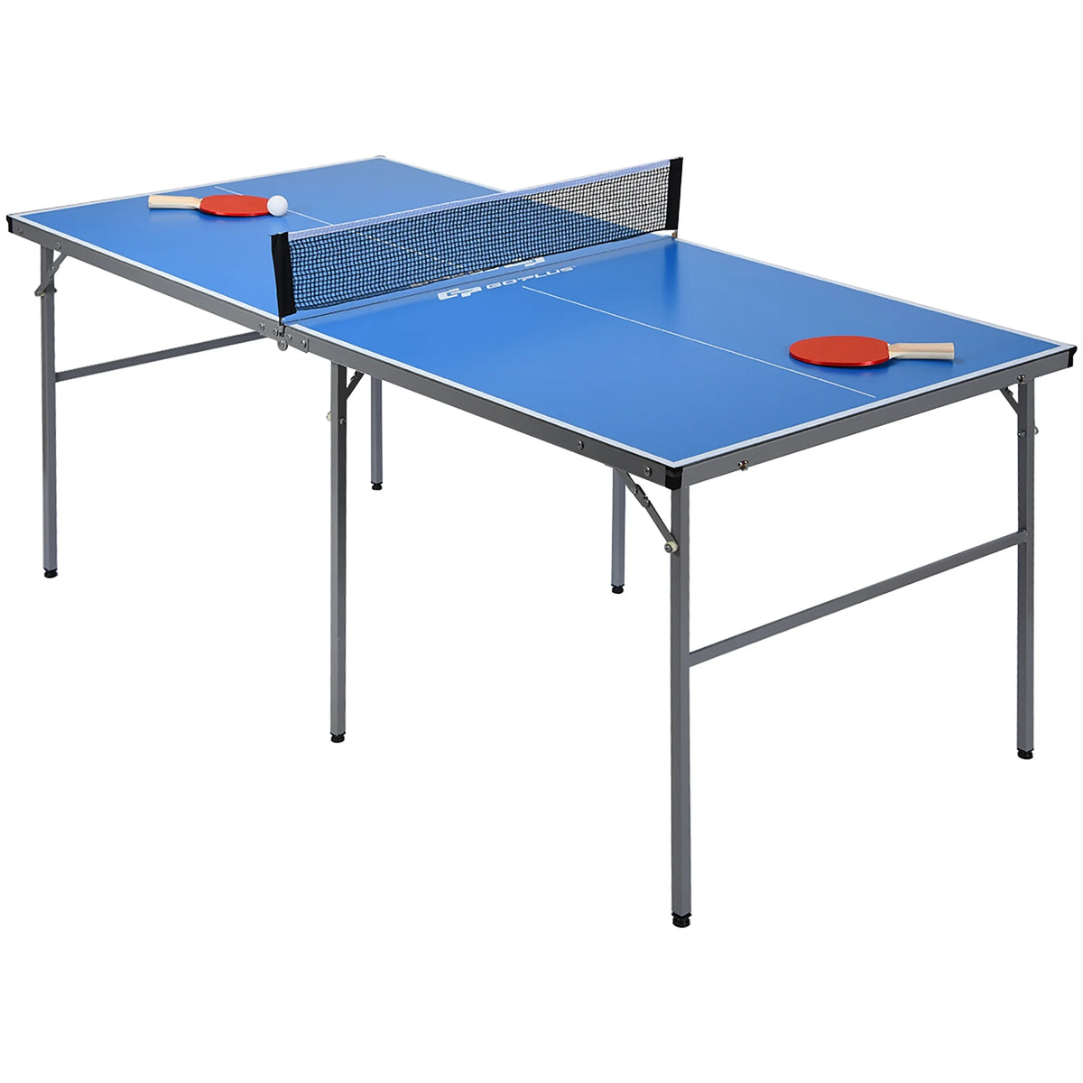 Goplus 6 x3 Portable Tennis Ping Pong Folding Table w/Accessories Indoor Outdoor Game