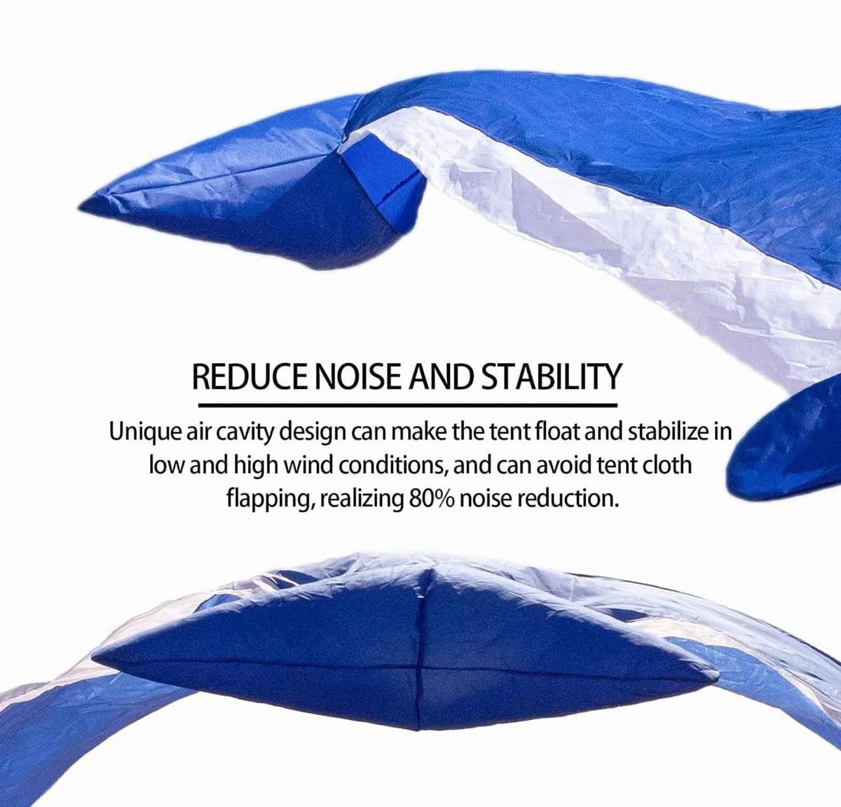 Portable Beach Shade Tent Wind Driven Lightweight 2.43 lbs for 2-3 People Blue