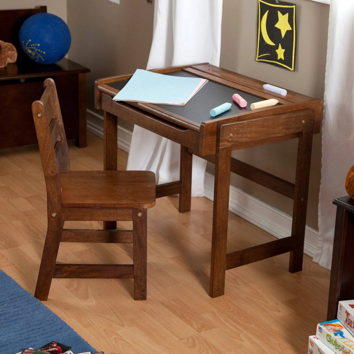 Lipper International Chalkboard Kids Desk and Chair Set