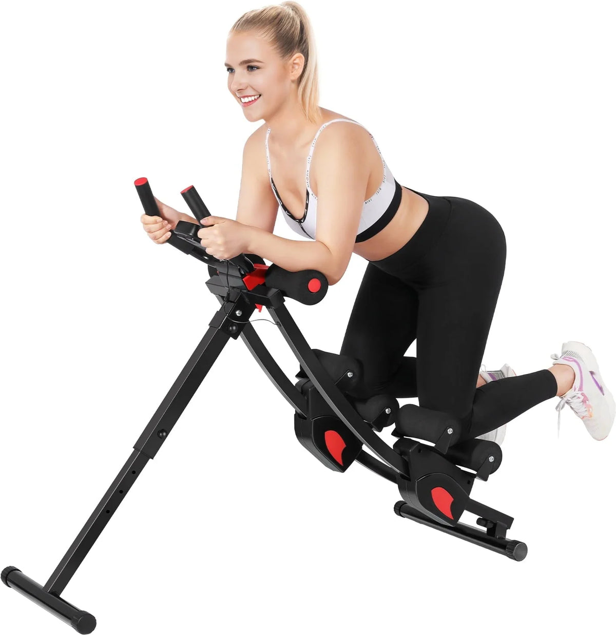 GIKPAL Fitness Ab Machine, 4 Adjustable Resistance Levels Ab Workout Equipment for Home Gym, Height Adjustable Ab Trainer,  Foldable Fitness Equipment.440lbs Weight Capacity