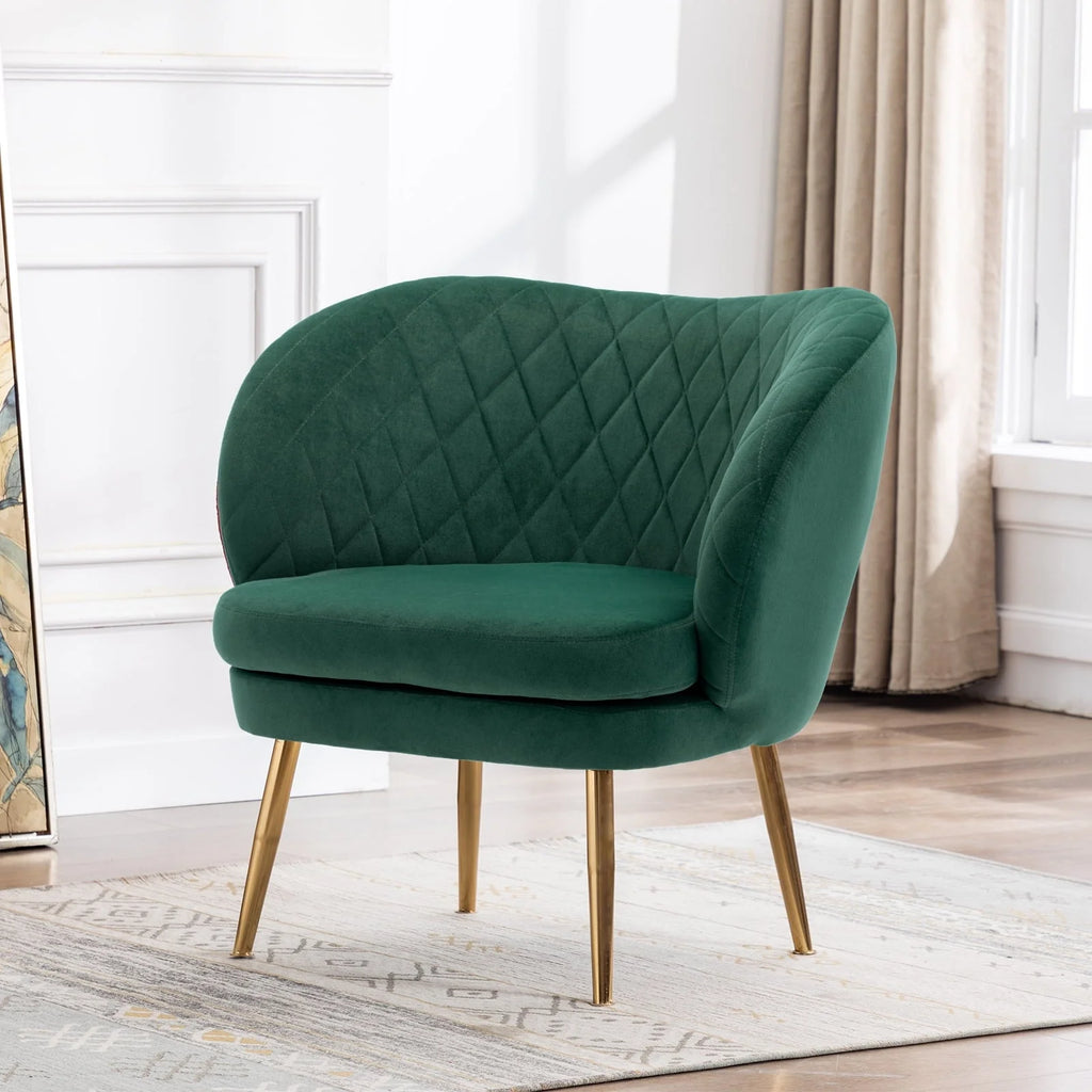 Duhome Accent Chair Single Sofa with Arm Velvet Blue 1 Pcs