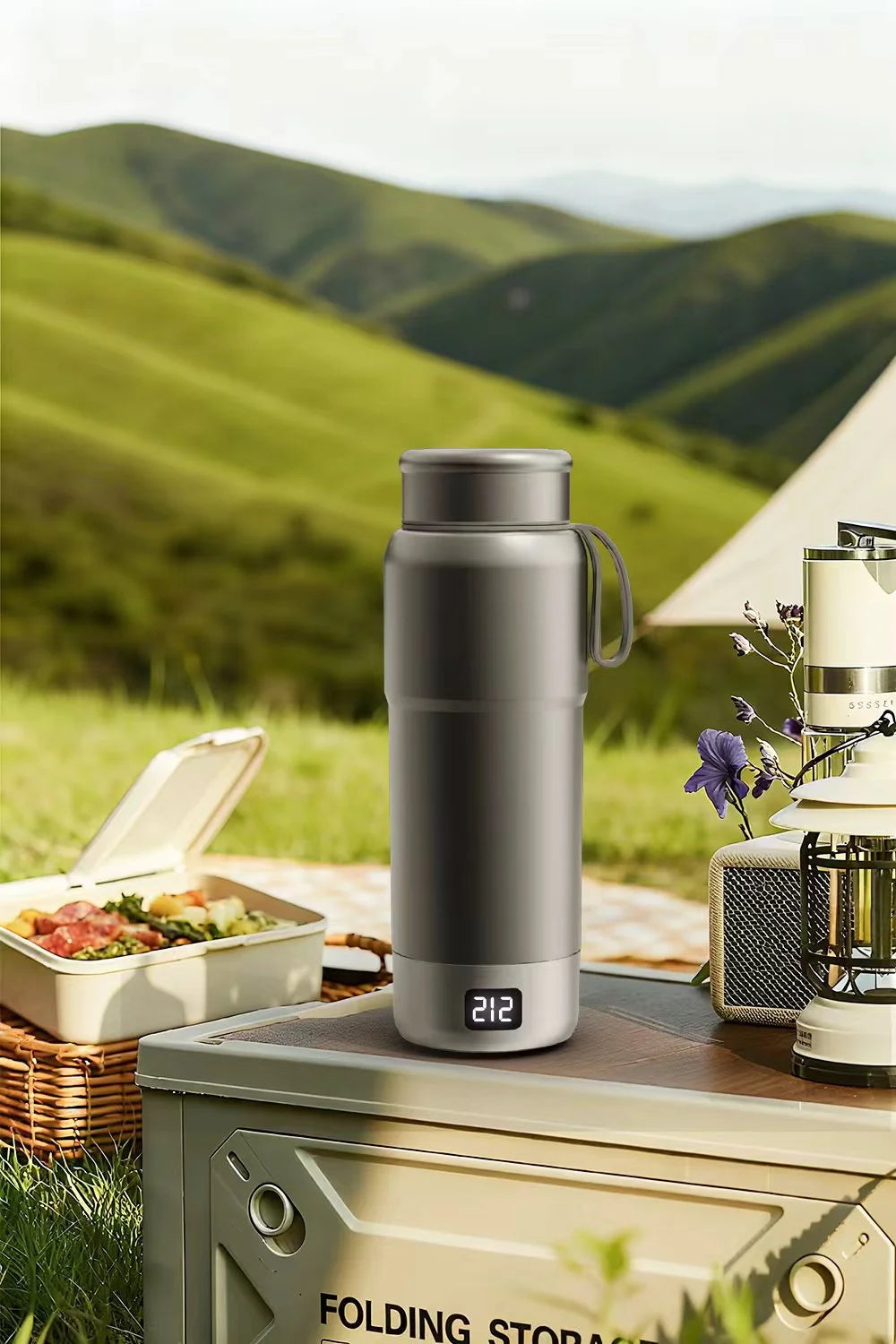 520ml Pure Titanium Portable Electric Kettle Travel Kettle Dual Voltage 100V-240V with Temperature Control, Lightweight, Leak-Proof, Fast Boil Mini Kettle for Travel, Office, Hotel, Camping