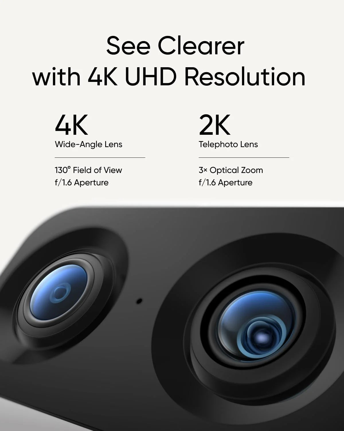 eufy Security Indoor Cam S350, Dual Cameras, 4K UHD Resolution Security Camera with 8 Zoom and 360 PTZ