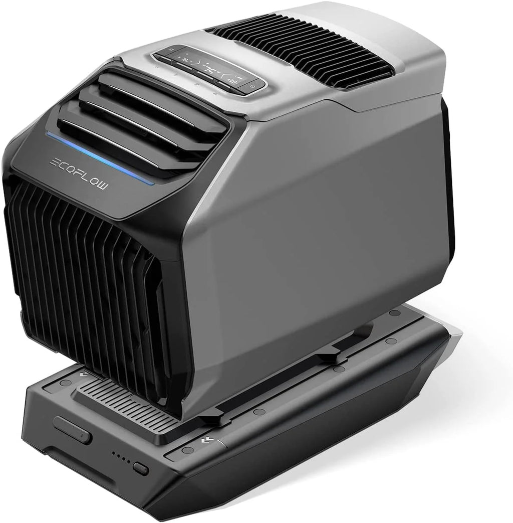 EF EcoFlow WAVE 3 Portable Air Conditioner with Add-on Battery, 1800W/6100 BTU Cooling and 2000W/6800 BTU Heating, 1000W Fast Charging in 75 mins, 8H Wireless Running, APP Control, for camping, RVs