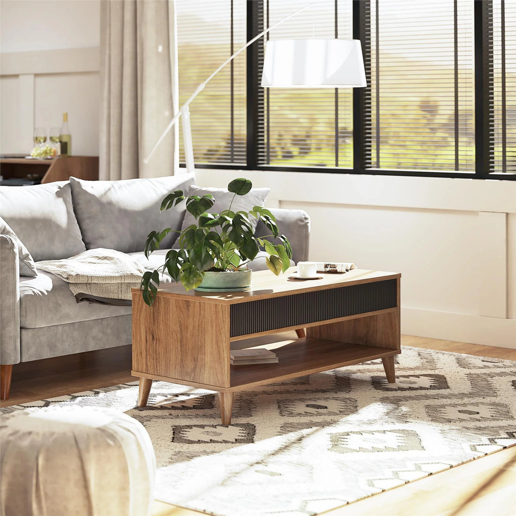 Magnolia Lift Top Coffee Table, Walnut/Black