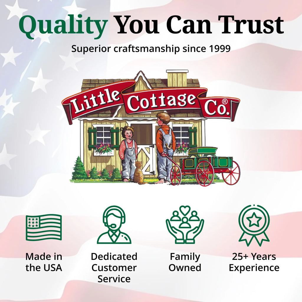 Little Cottage Co. 8x8 Classic Gable Shed, Outdoor Wood Storage Shed Do-It-Yourself Precut Kit