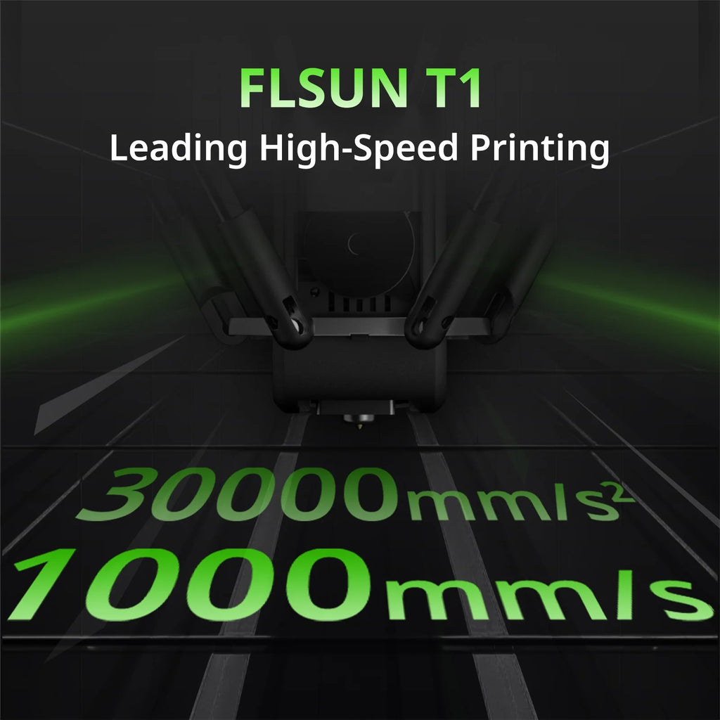 FLSUN T1 Delta 3D Printer - 1000mm/s Ultra-Fast Printing ,30,000mm/s2 Acceleration, 300C Nozzle FDM 3D Printers with Fully Auto Leveling , 50 Enclosed Chamber