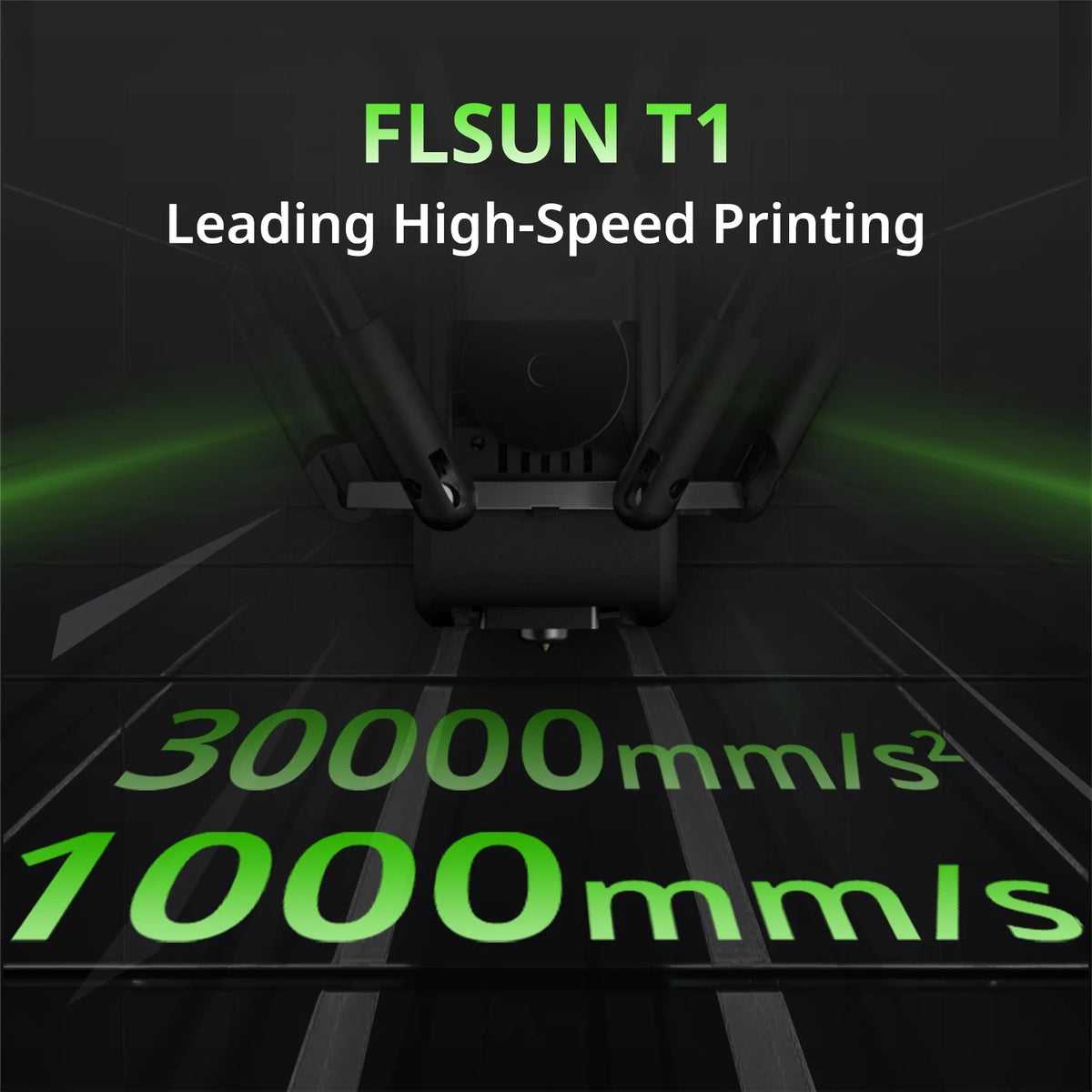 FLSUN T1 Delta 3D Printer - 1000mm/s Ultra-Fast Printing ,30,000mm/s2 Acceleration, 300C Nozzle FDM 3D Printers with Fully Auto Leveling , 50 Enclosed Chamber