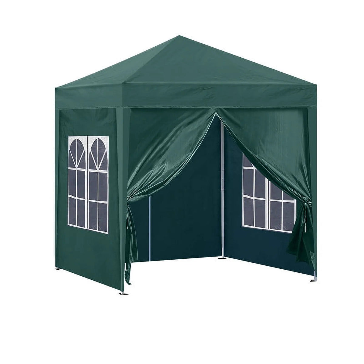 Clipop Portable 10x10ft Pop Up Gazebo, Instant Canopy Waterproof Anti-UV Shelter with 4 Side Panels & Carry Bag,Blue