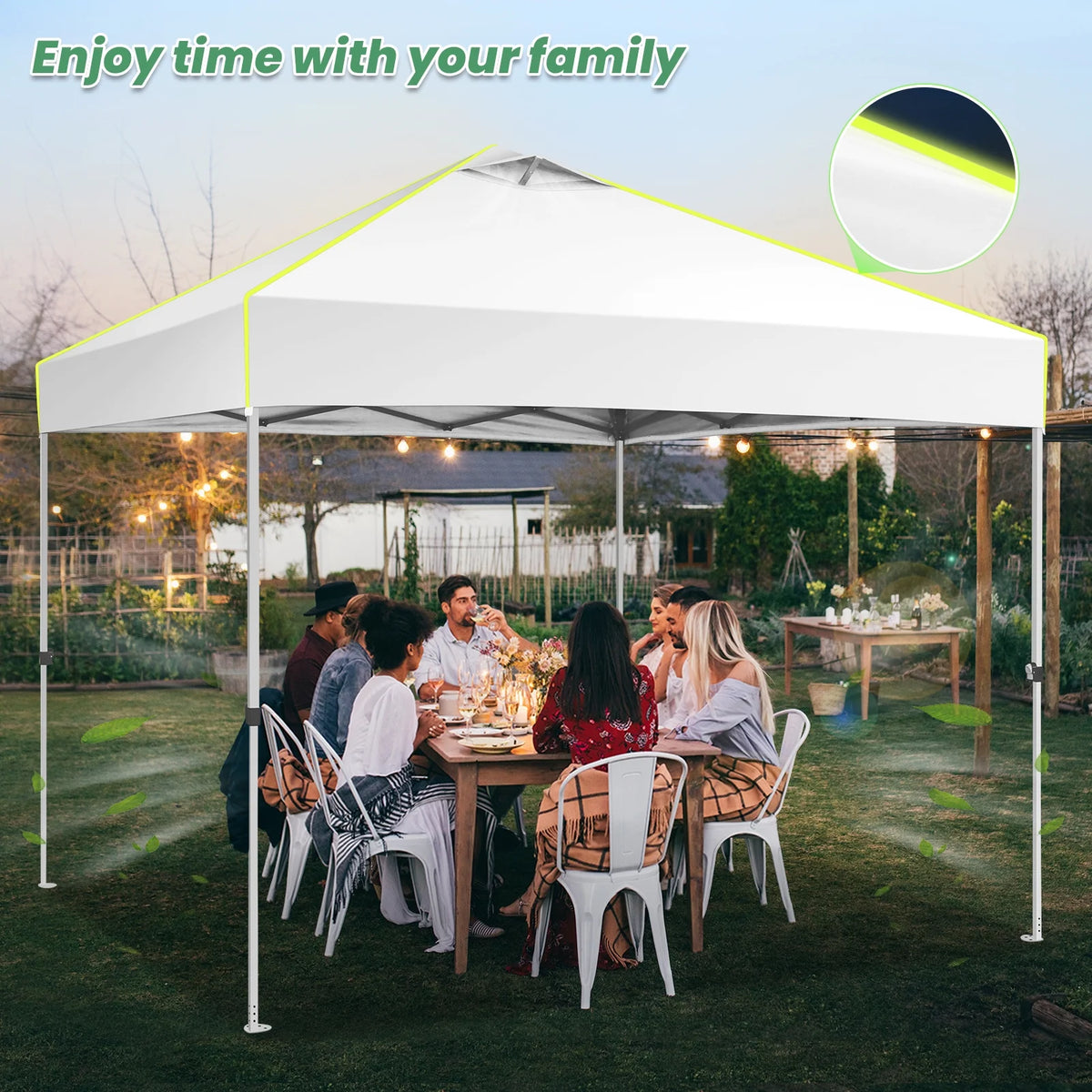 Hoteel Canopy 10x10 Pop Up Canopy Tent 1-Button Push Easy up Outdoor Canopy Instant Portable Commercial Shelter Waterproof UPF50+ Gazebo with Reflective Strip, Air Vent & 4 Sandbags, Black
