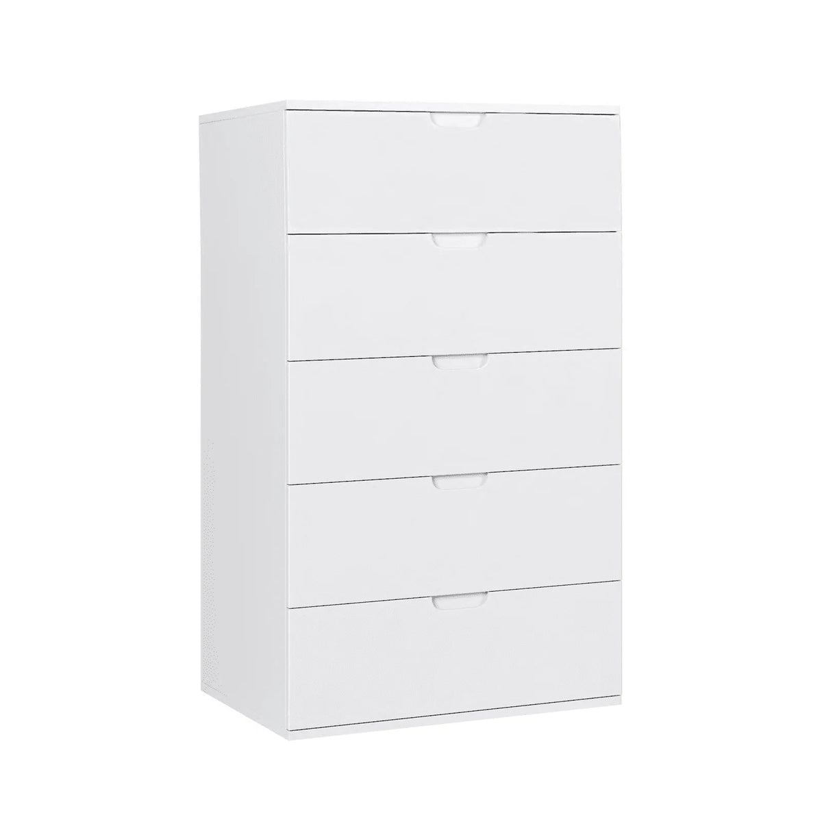 Homfa 5 Drawers Dresser, 23.6"W White Dresser, Modern Chest with Drawer for Bedroom