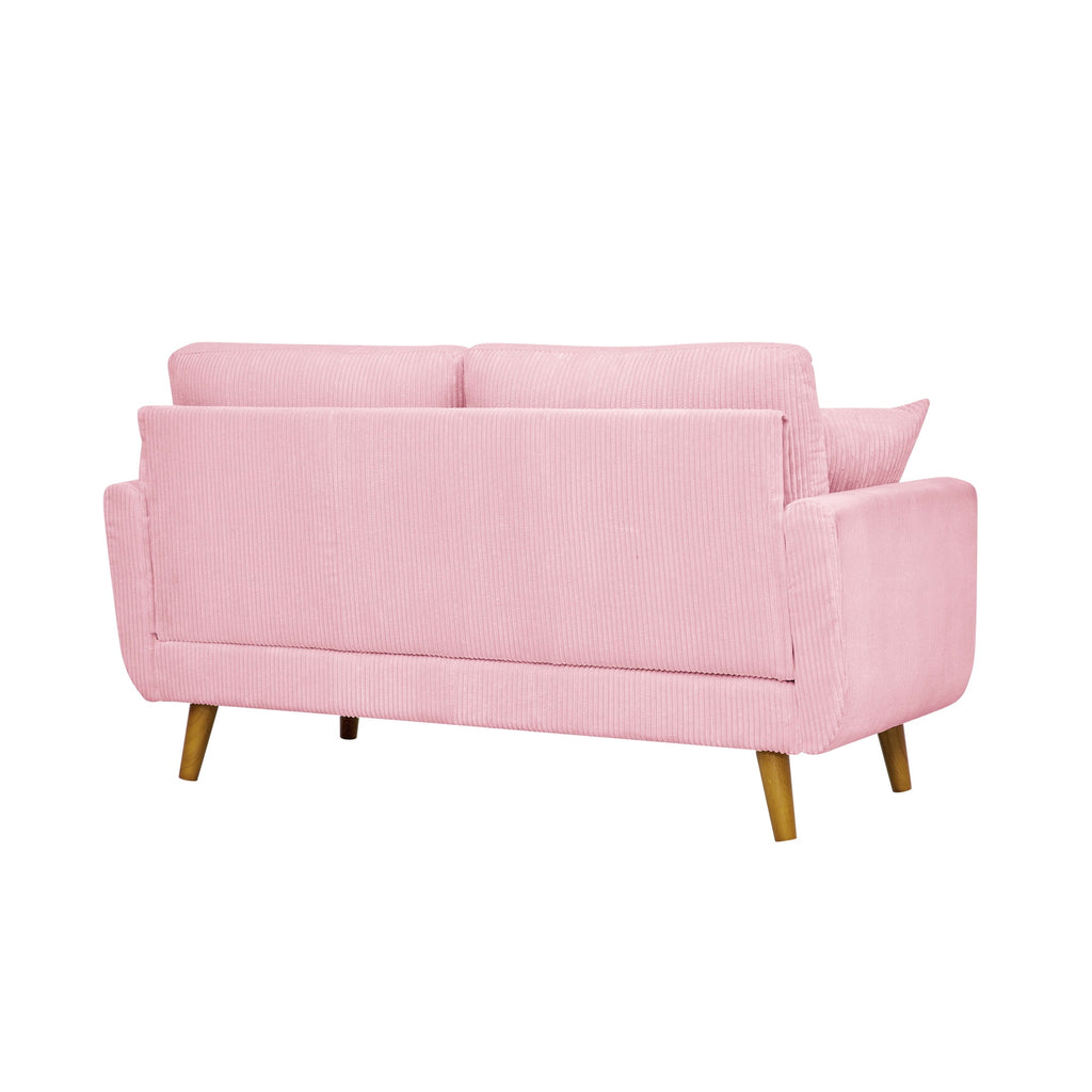 Aukfa 68" Small Sofa Couch Comfy Mid Century Modern Loveseat Sofa for Living Room Bedroom, Cream