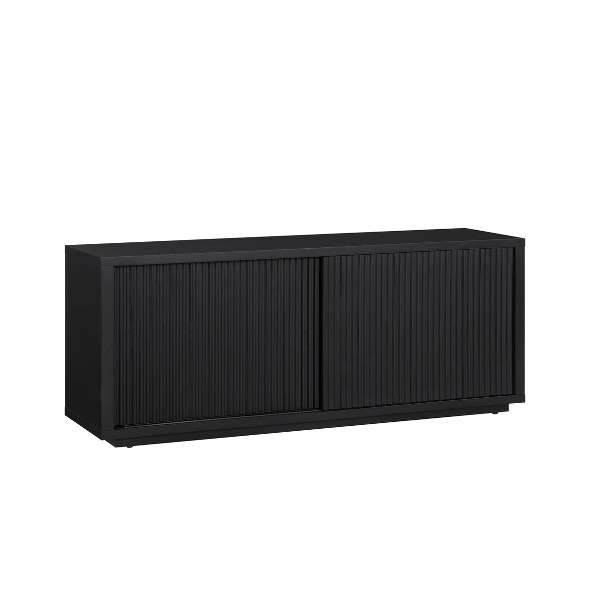 Beautiful Fluted TV Stand for TVs up to 70 by Drew Barrymore, Rich Black Finish