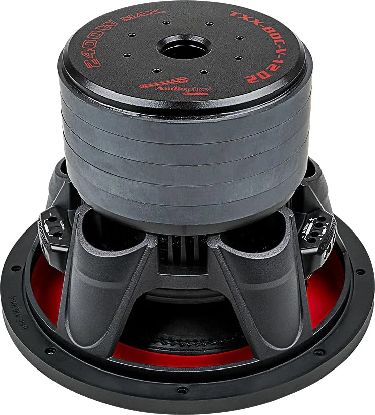 Audiopipe 1200W RMS Dual Car Subwoofer, Black, 12"