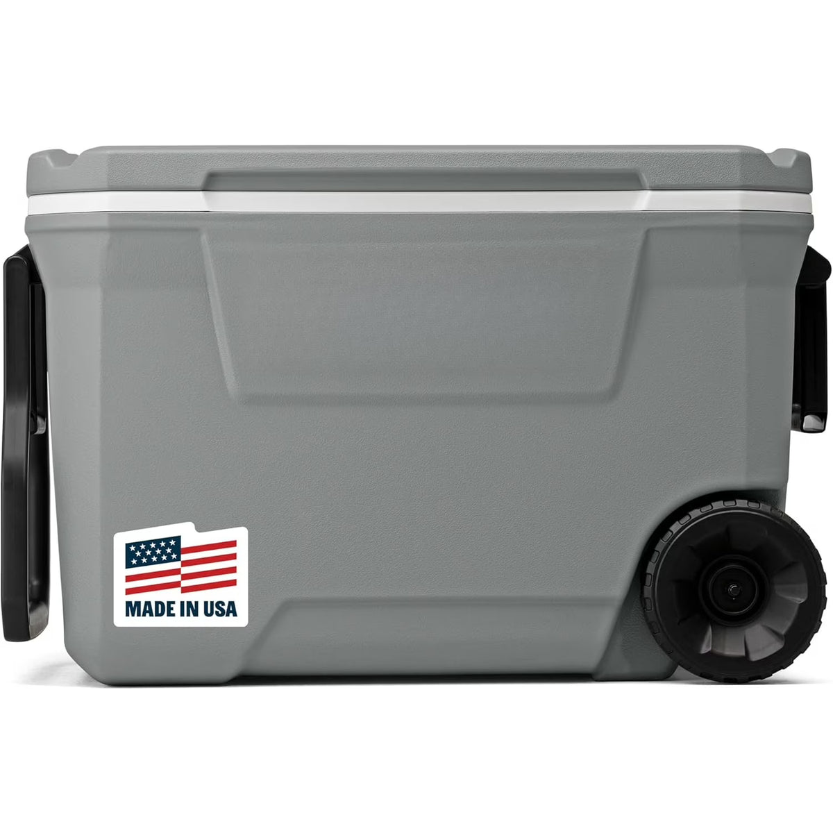 Classic Series Insulated Portable Rolling Cooler with Wheels, Leak-Resistant Outdoor Hard Cooler Keeps Ice up to 5 Days, 62-Quart