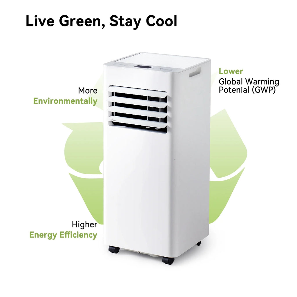 Bapipro 10,000 BTU Smart Portable AC - WiFi/Remote, 4-in-1 for 300 Sq.Ft, 24H Timer, Window Kit, 55dB, ETL Certified