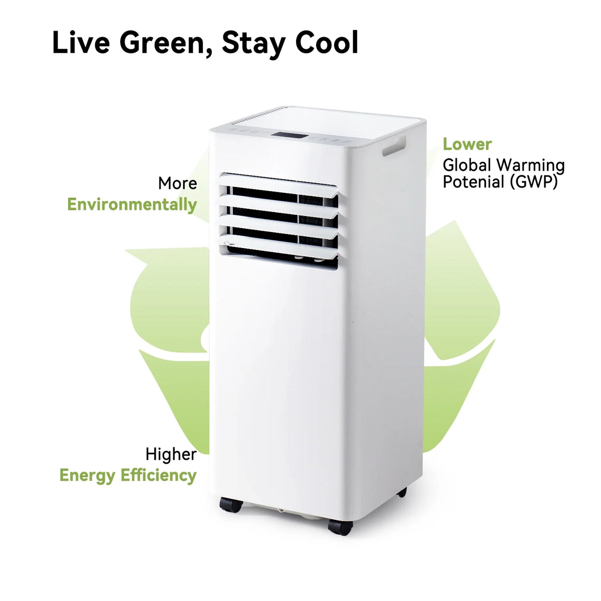 Bapipro 10,000 BTU Smart Portable AC - WiFi/Remote, 4-in-1 for 300 Sq.Ft, 24H Timer, Window Kit, 55dB, ETL Certified