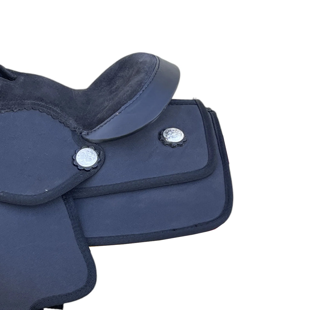 New Generation Kids/Miniature Western Synthetic Horse Saddle – 8" – Available in Black, Light Brown, Purple, and Pink