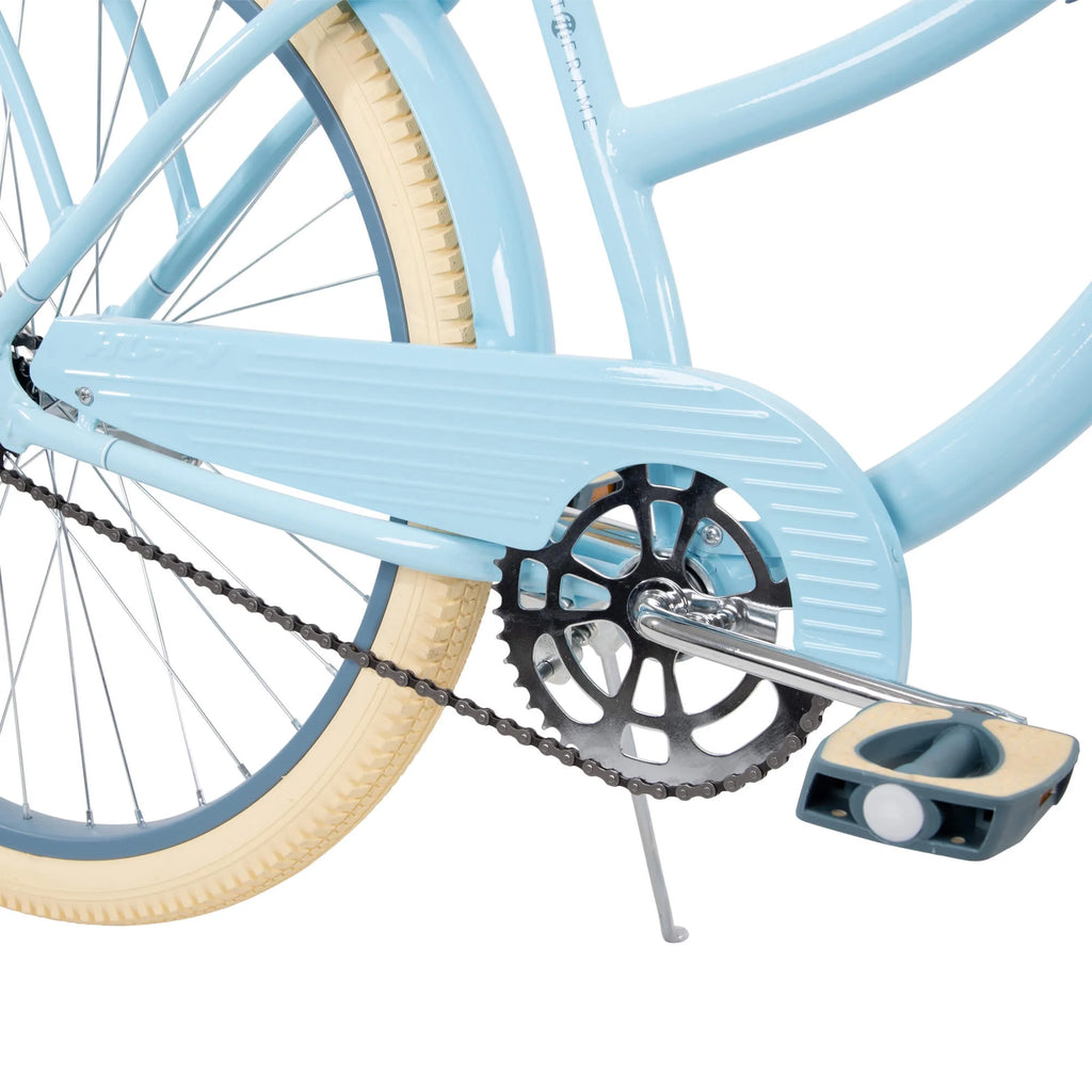 Nel Lusso Classic Cruiser Bike with Perfect Fit Frame, Women's, Light Blue, 26 Inch