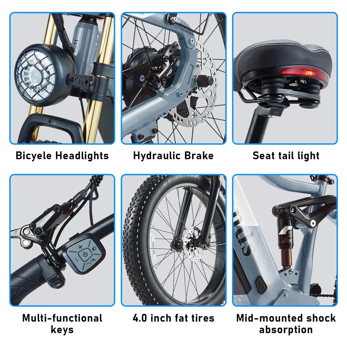 Electric Bike for Adults 26'', 1000W E-Mountain Bike 48V 30/20Ah UL2849 Removable Battery,Fat Tire Ebike up to 30MPH Off Road Beach Snow Electric Bicycles Full Suspension & Dual Hydraulic Disc Brakes