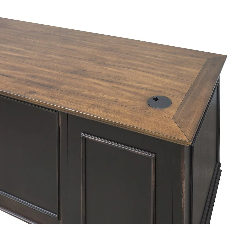 Martin Furniture Hartford White Wood Double Pedestal Desk Executive Desk