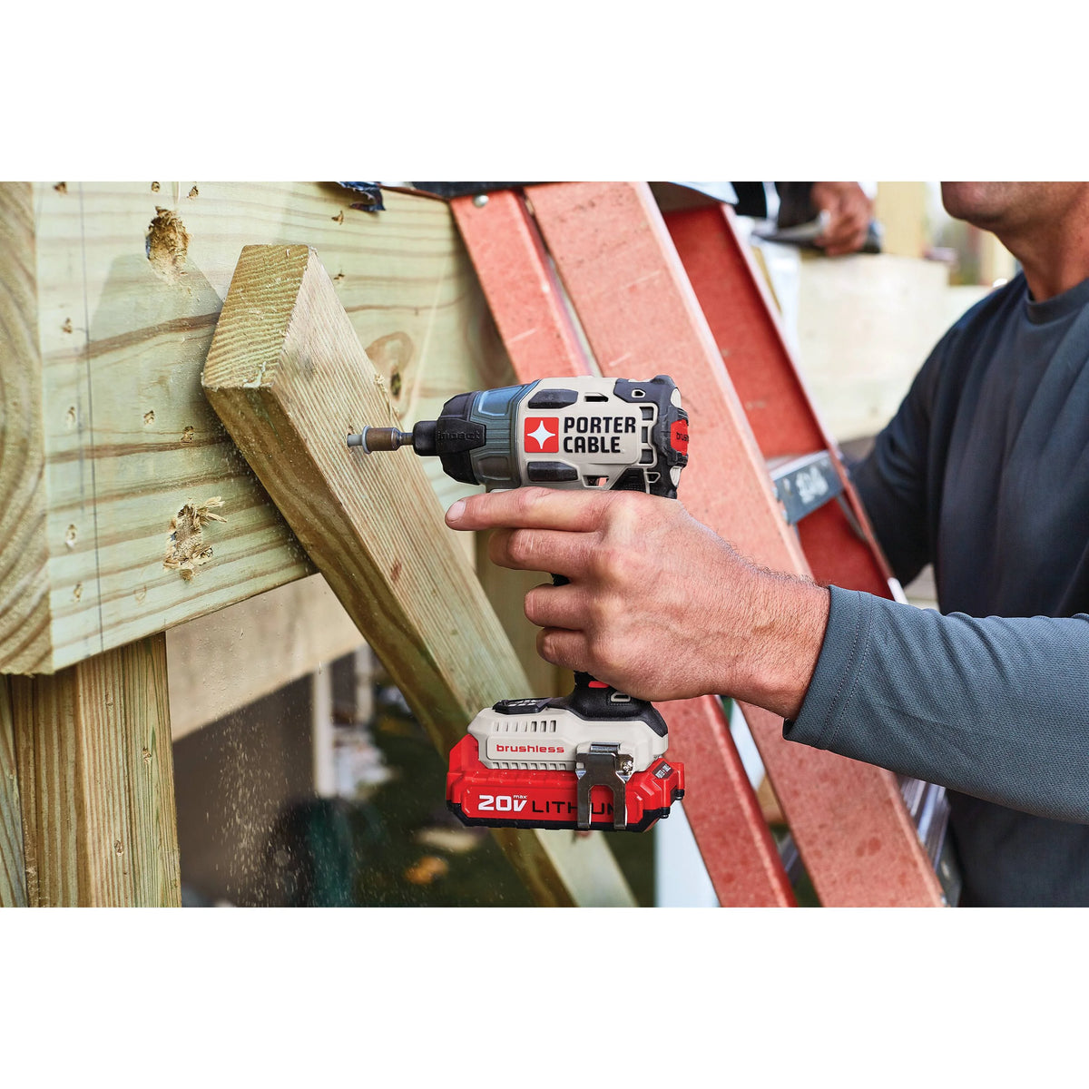 PORTER CABLE 20-Volt Max Lithium-Ion 1/4-Inch Brushless Impact Driver, PCCK647LB